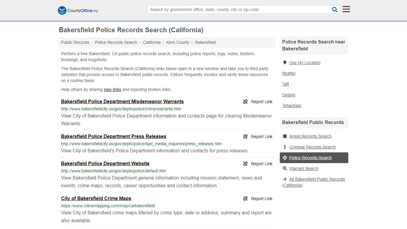 Police Records Search - Bakersfield, CA (Accidents & Arrest Records)